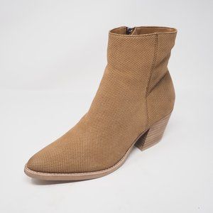 Dolce Vita Asha Booties Perforated Leather Tan 10